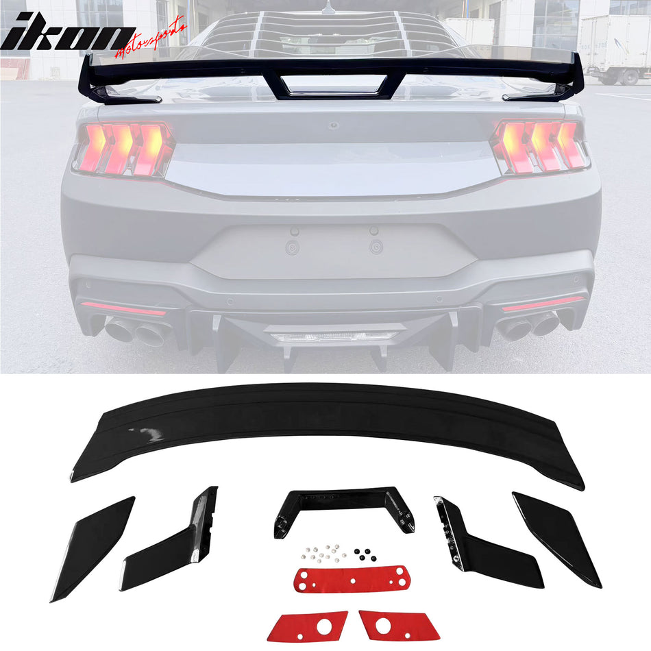 2024-2025 Ford Mustang Coupe Dark Horse Gloss Black Trunk Spoiler ABS