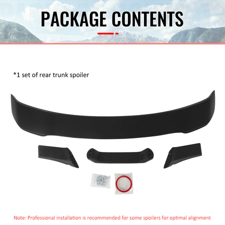 Fits 24-26 Ford Mustang Dark Horse Style Rear Trunk Spoiler Wing ABS