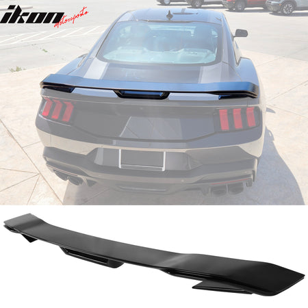 Fits 24-26 Ford Mustang Dark Horse Style Rear Trunk Spoiler Wing ABS