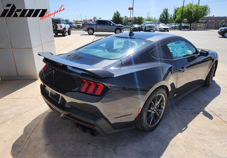 Fits 24-26 Ford Mustang Dark Horse Style Rear Trunk Spoiler Wing ABS