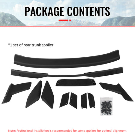 Fits 24-26 Ford Mustang Dark Horse HP Style Rear Trunk Spoiler Wing ABS