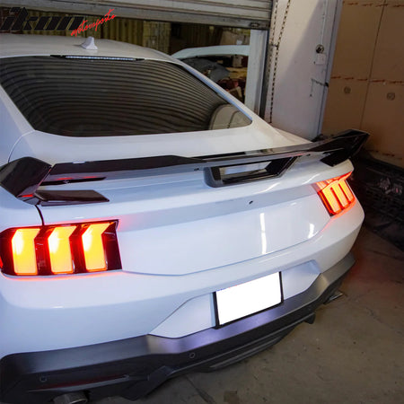 Fits 24-26 Ford Mustang Dark Horse HP Style Rear Trunk Spoiler Wing ABS
