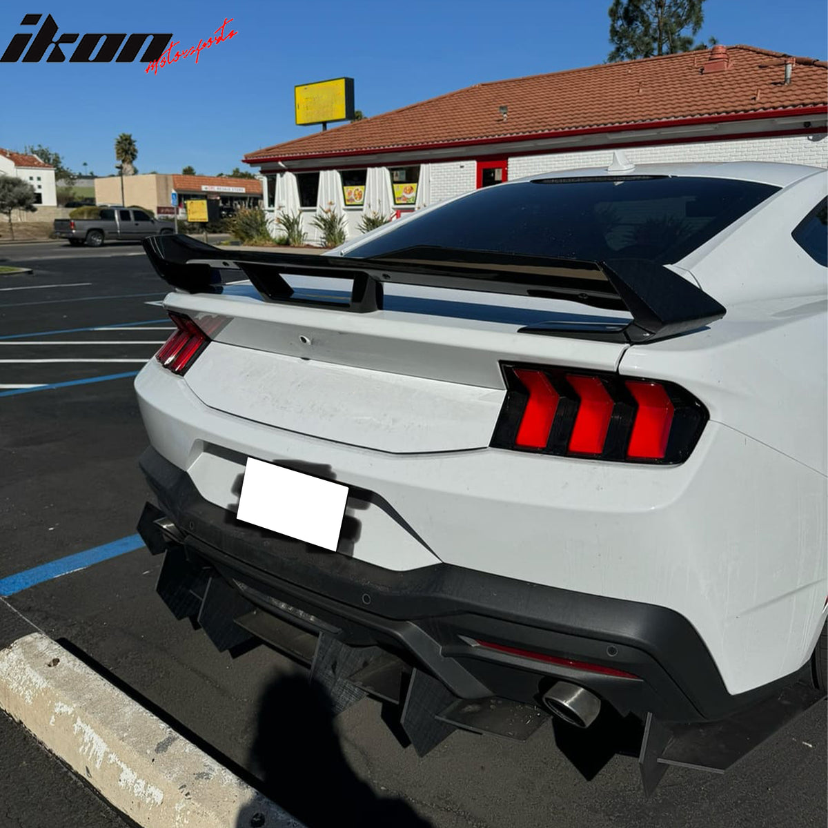 Fits 24-26 Ford Mustang Dark Horse HP Style Rear Trunk Spoiler Wing ABS