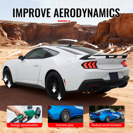 Fits 24-26 Ford Mustang OE GT Performance Style Trunk Spoiler Wing ABS