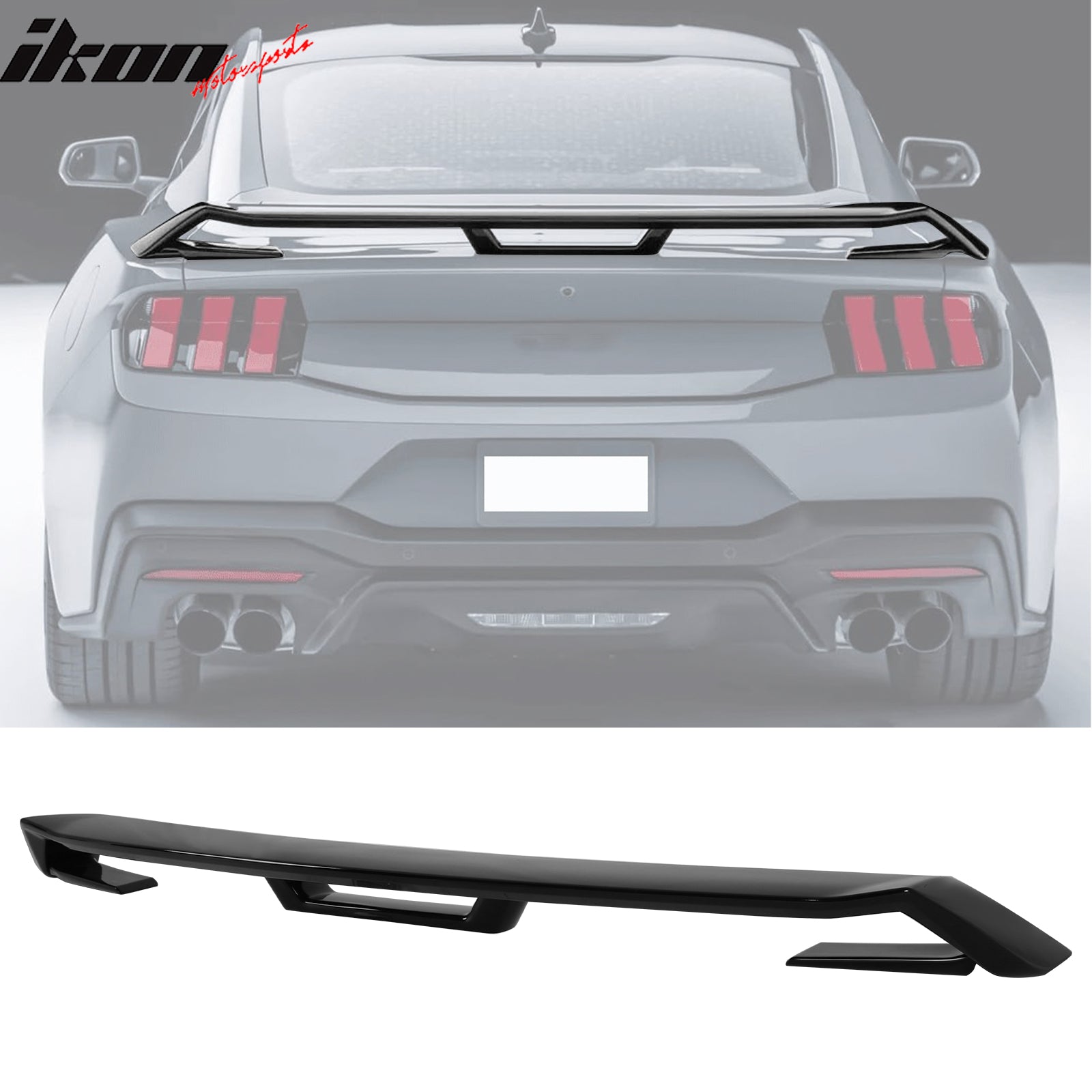 Fits 24-26 Ford Mustang OE GT Performance Style Trunk Spoiler Wing ABS