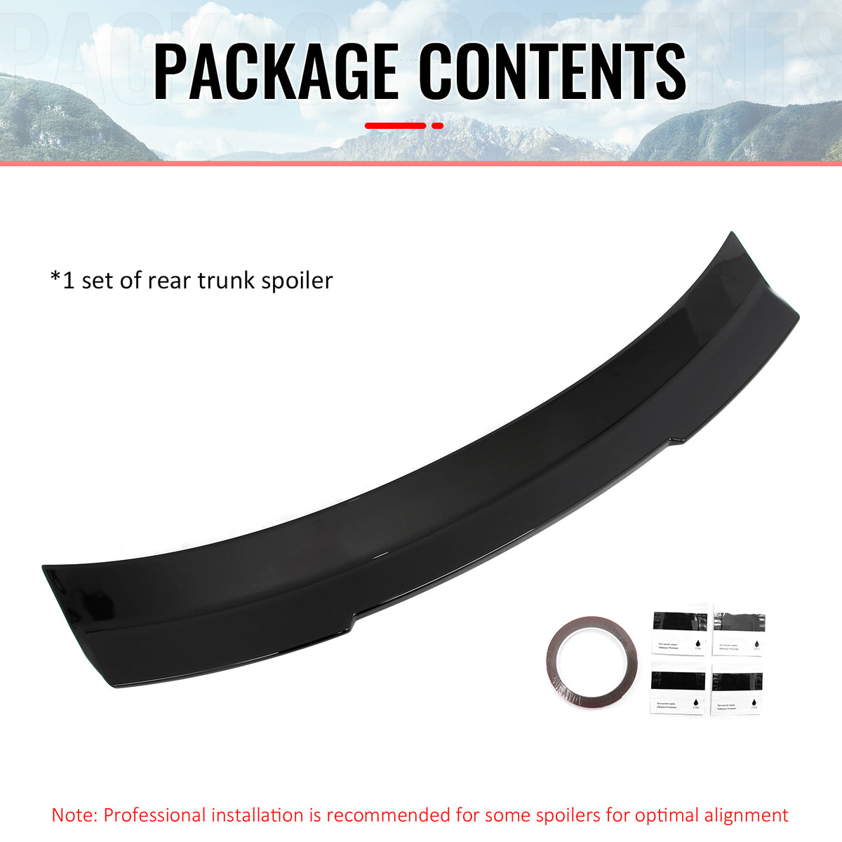 For 24-26 Ford Mustang SK Style Duckbill Trunk Spoiler Gloss Black Rear Wing ABS