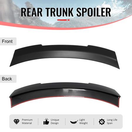 For 24-26 Ford Mustang SK Style Duckbill Trunk Spoiler Matte Black Rear Wing ABS