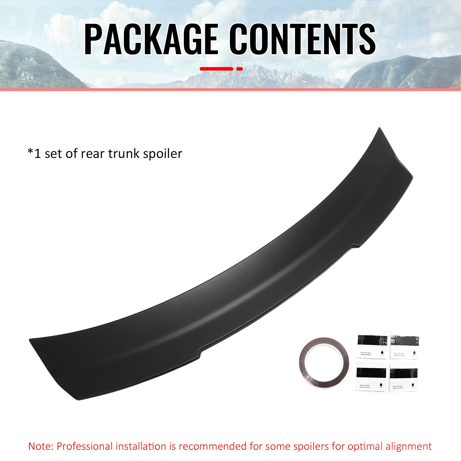 For 24-26 Ford Mustang SK Style Duckbill Trunk Spoiler Matte Black Rear Wing ABS
