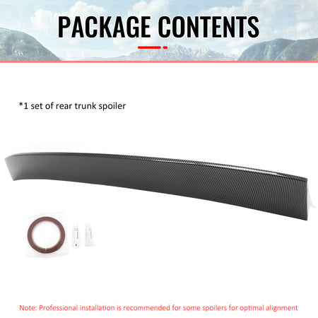 Fits 24-26 Ford Mustang S650 Coupe IKON Style Trunk Spoiler Carbon Fiber Print