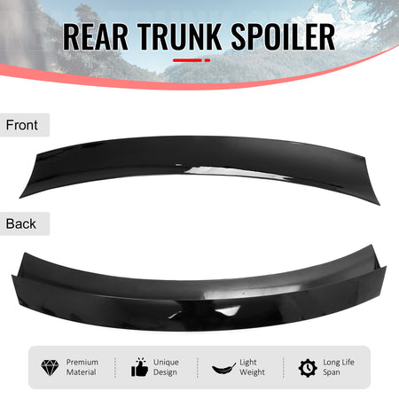 Fits 24-26 Ford Mustang S650 Coupe IKON Style Duckbill Trunk Spoiler Gloss Black