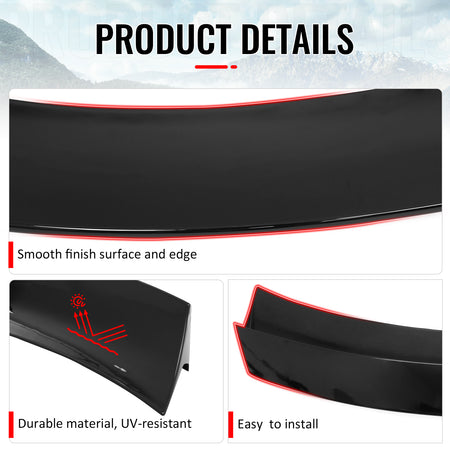 Fits 24-26 Ford Mustang S650 Coupe IKON Style Duckbill Trunk Spoiler Gloss Black