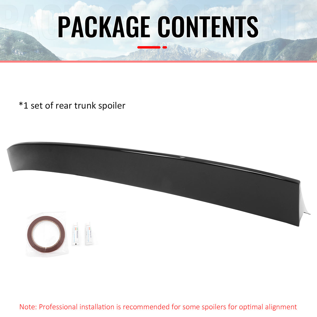 Fits 24-26 Ford Mustang S650 Coupe IKON Style Duckbill Trunk Spoiler Gloss Black
