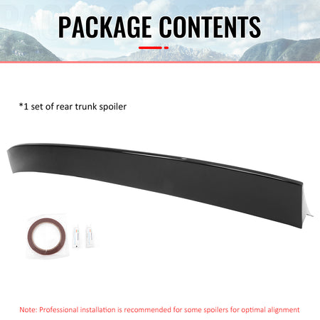 Fits 24-26 Ford Mustang S650 Coupe IKON Style Duckbill Trunk Spoiler Gloss Black