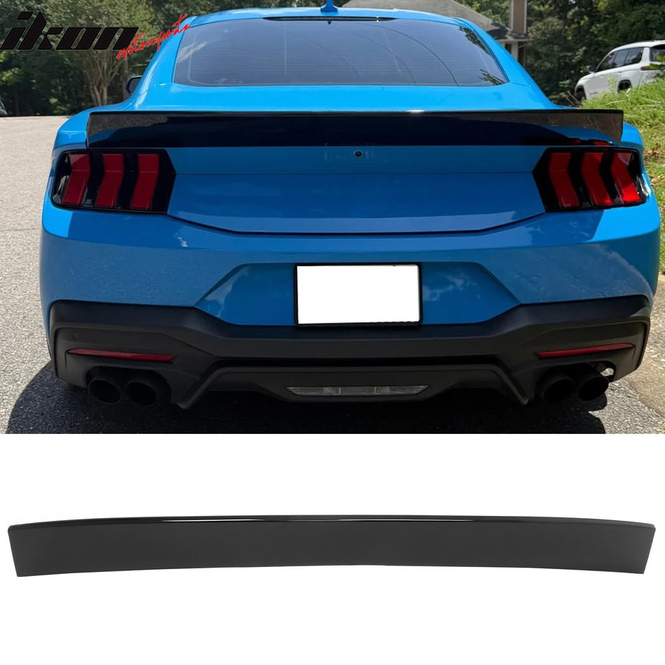 Duckbill Rear Trunk Deck Lid Spoiler Wing Lip for 2024-2026 Ford Mustang S650 Coupe IKON Style Gloss Black ABS