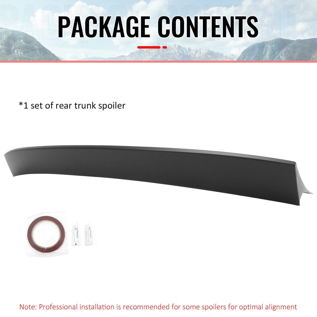 Fits 24-26 Ford Mustang S650 Coupe IKON Style Duckbill Trunk Spoiler Matte Black