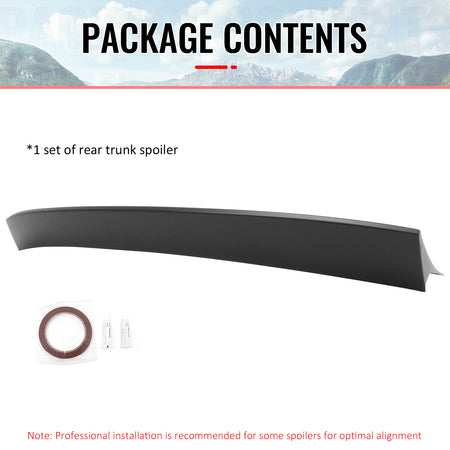 Fits 24-26 Ford Mustang S650 Coupe IKON Style Duckbill Trunk Spoiler Matte Black