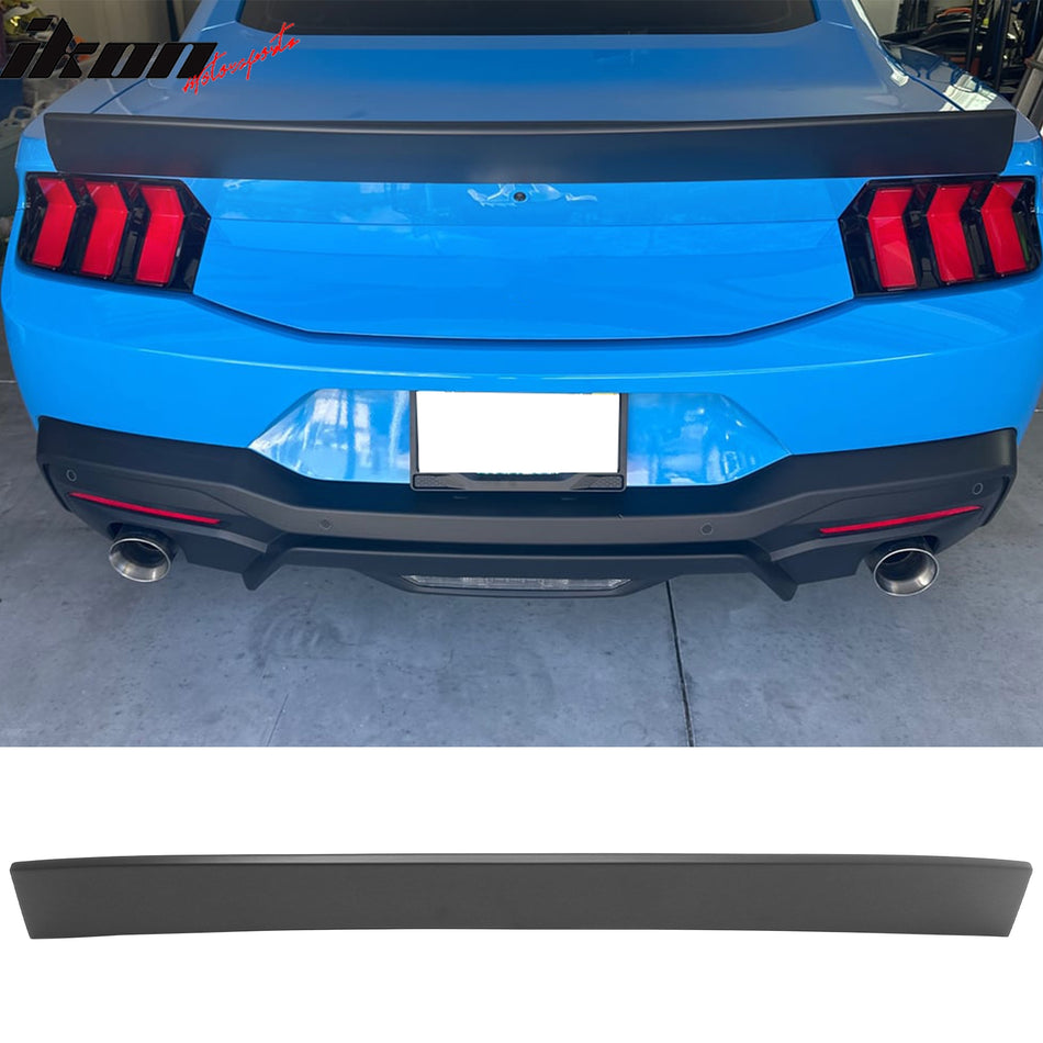 Duckbill Rear Trunk Deck Lid Spoiler Wing Lip for 2024-2026 Ford Mustang S650 Coupe IKON Style Matte Black ABS