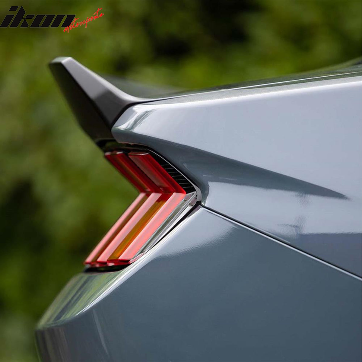 Fits 24-26 Ford Mustang S650 Coupe IKON Style Duckbill Trunk Spoiler Matte Black