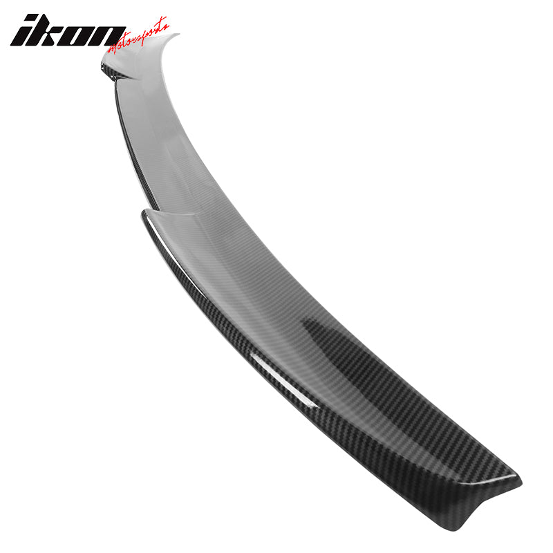 Fits 21-23 Ford Mustang Mach-E 4DR IKON Carbon Fiber Print MID Trunk Spoiler ABS