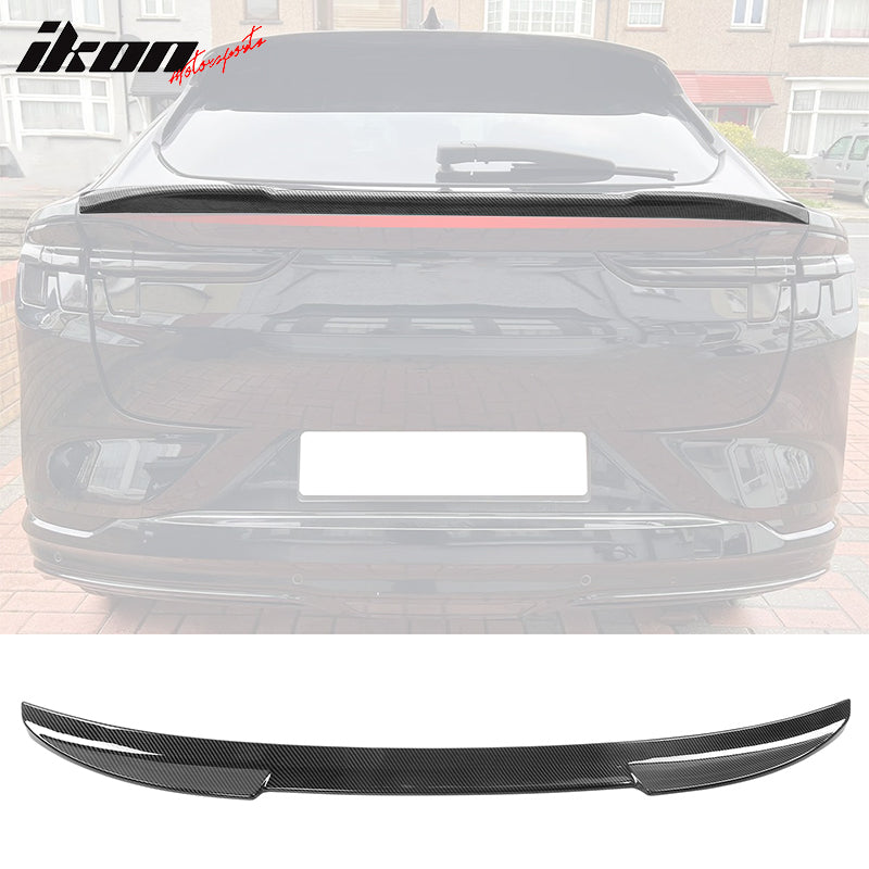 2021-2023 Ford Mustang Mach-E Carbon Fiber Print Rear Spoiler Wing ABS