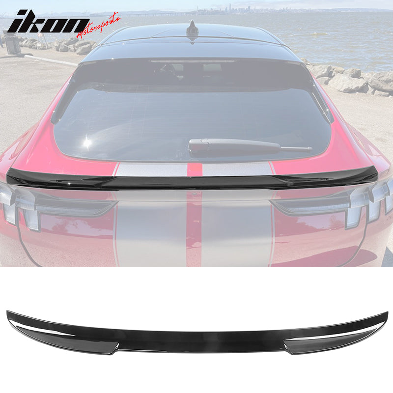 2021-2023 Ford Mustang Mach-E Gloss Black MID Rear Spoiler Wing ABS