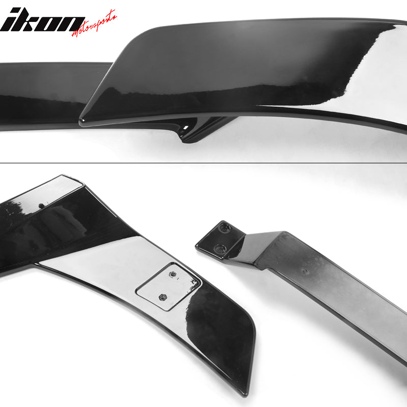 For 21-24 Ford Mustang Mach-E 4-Door Gloss Black MID Rear Trunk Spoiler ABS 3PCS