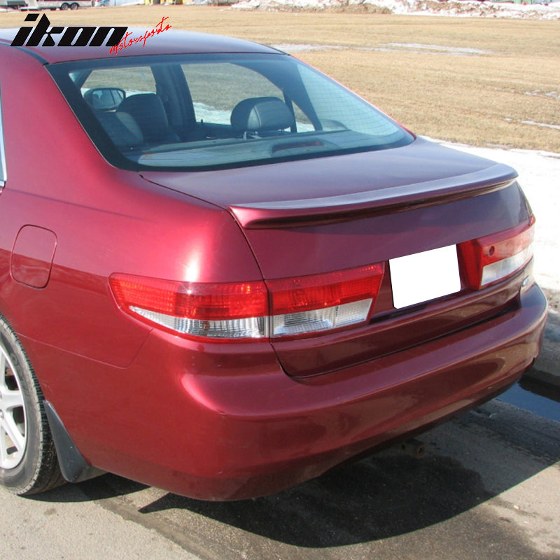 IKON MOTORSPORTS Trunk Spoiler Compatible With 2003-2005 Honda Accord 4D 4Dr 4Door Factory Style ABS