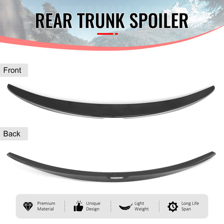 Fits 08-12 Honda Accord Sedan OE Style Trunk Spoiler Matte Black Rear Wing ABS