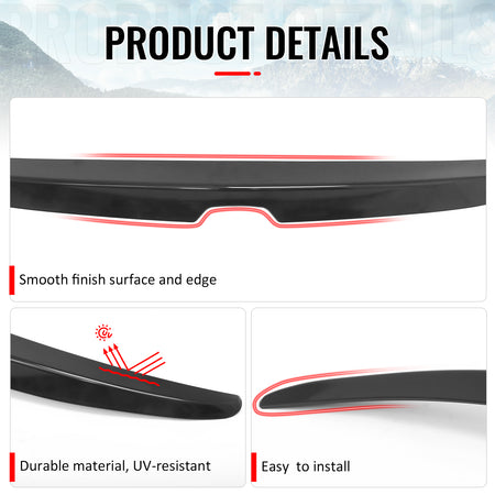 Fits 08-12 Honda Accord Sedan OE Style Trunk Spoiler Matte Black Rear Wing ABS