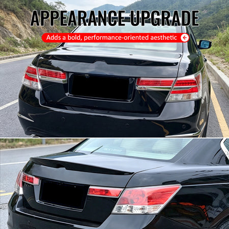 Fits 08-12 Honda Accord Sedan OE Style Trunk Spoiler Matte Black Rear Wing ABS