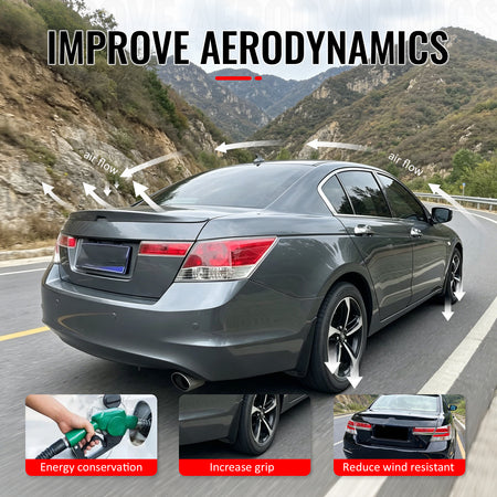 Fits 08-12 Honda Accord Sedan OE Style Trunk Spoiler Gloss Black Rear Wing ABS