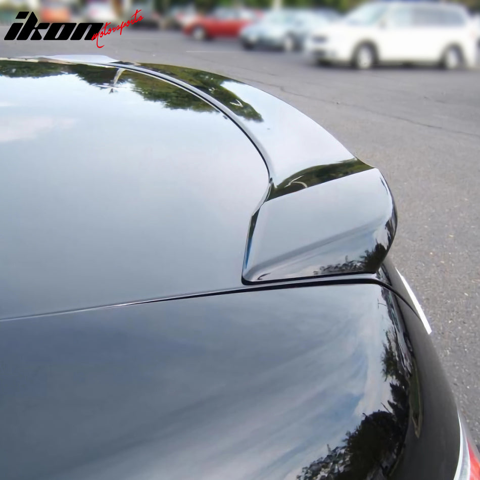 IKON MOTORSPORTS, Trunk Spoiler Compatible with 2008-2012 Honda Accord Sedan 4-Door, OE Style ABS Rear Trunk Lid Spoiler Wing Lip