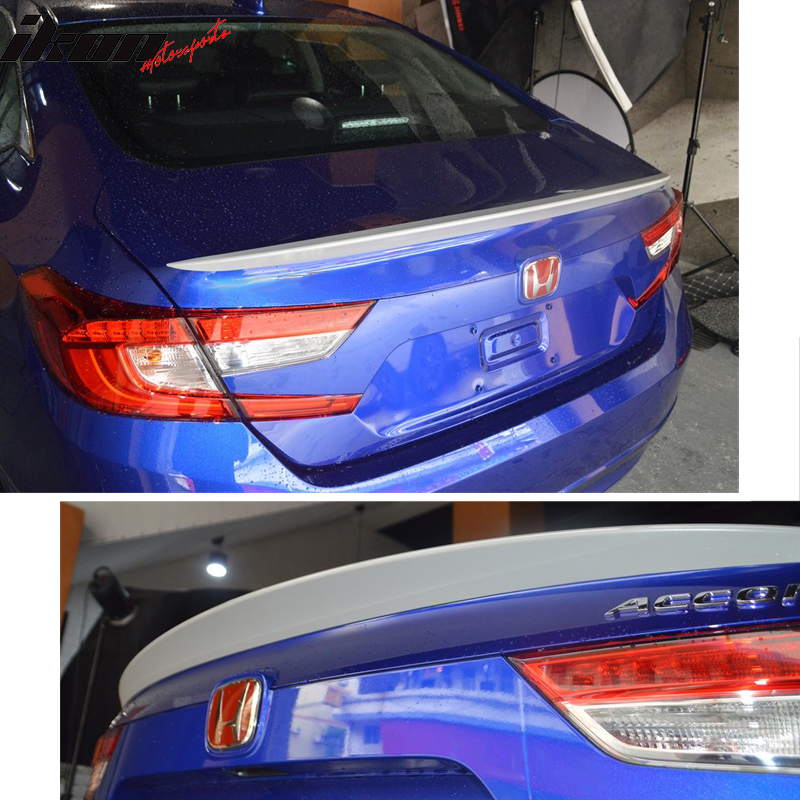 Fits 18-22 Honda Accord CZZ Style Rear Trunk Spoiler Lip Wing ABS Painted Color