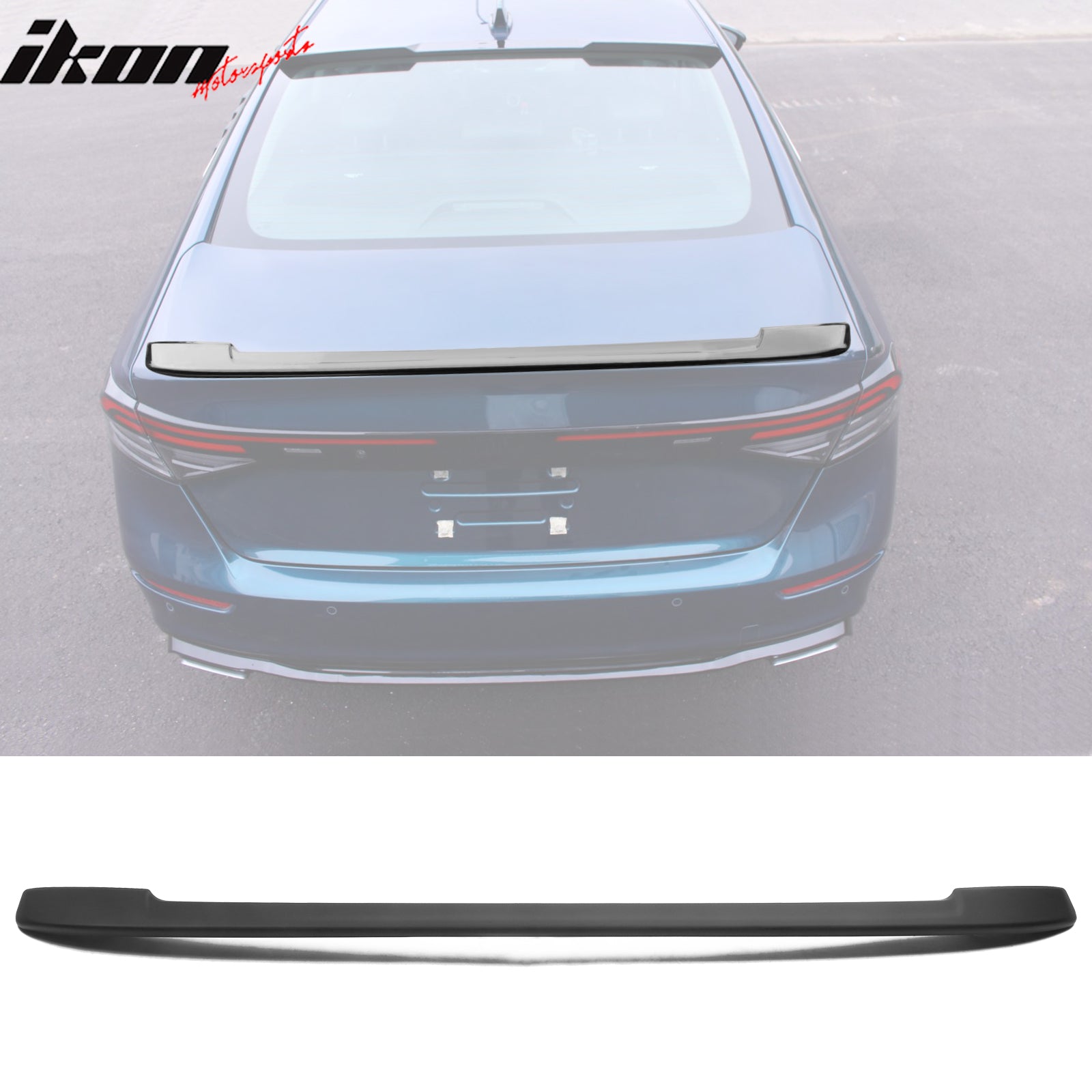 IKON MOTORSPRTS, Trunk Spoiler Compatible With 2023-2024 Honda Accord 11th Generation, Factory Style Rear Lid Wing ABS