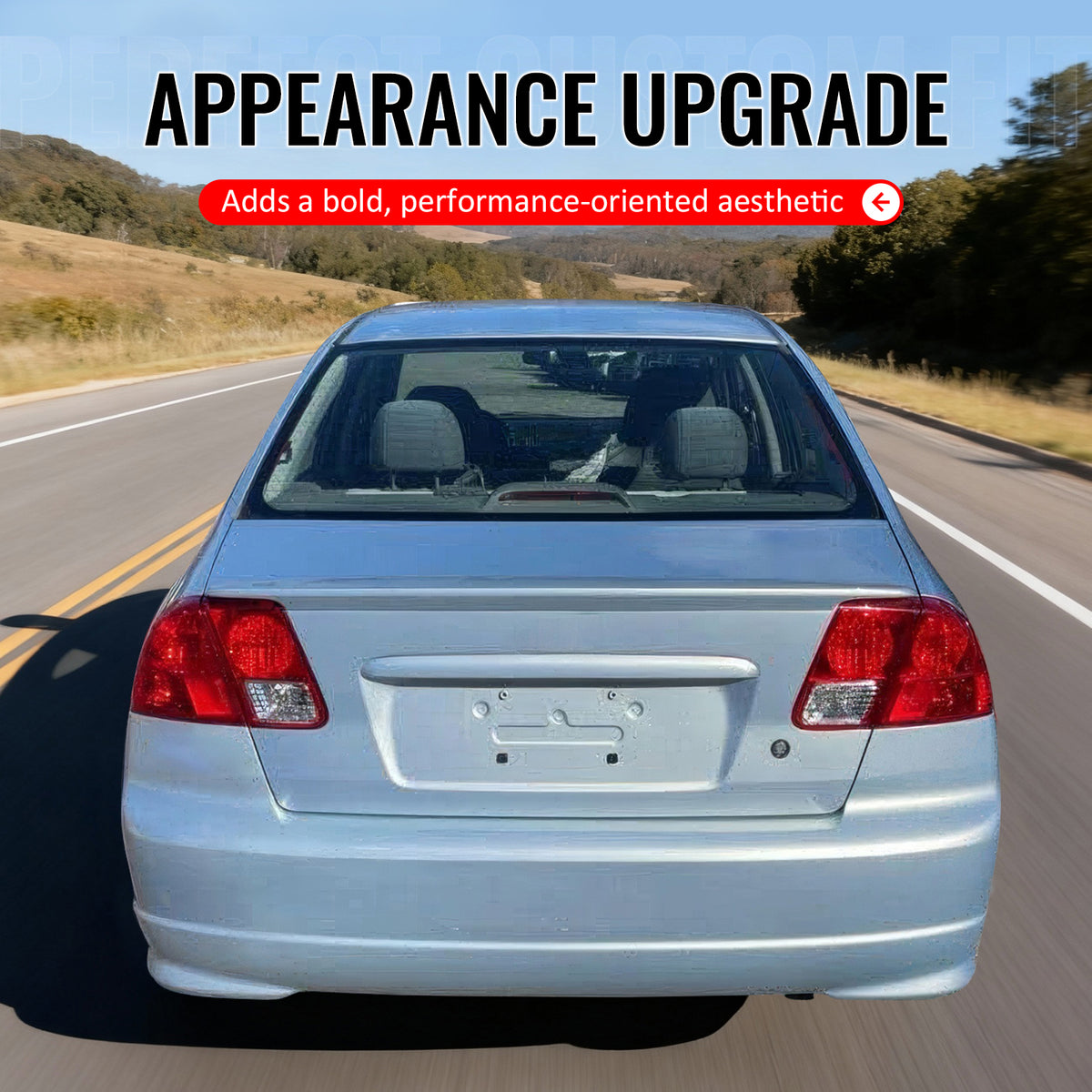 Fits 01-05 Honda Civic Sedan OE Style Rear Trunk Spoiler Rear Wing ABS