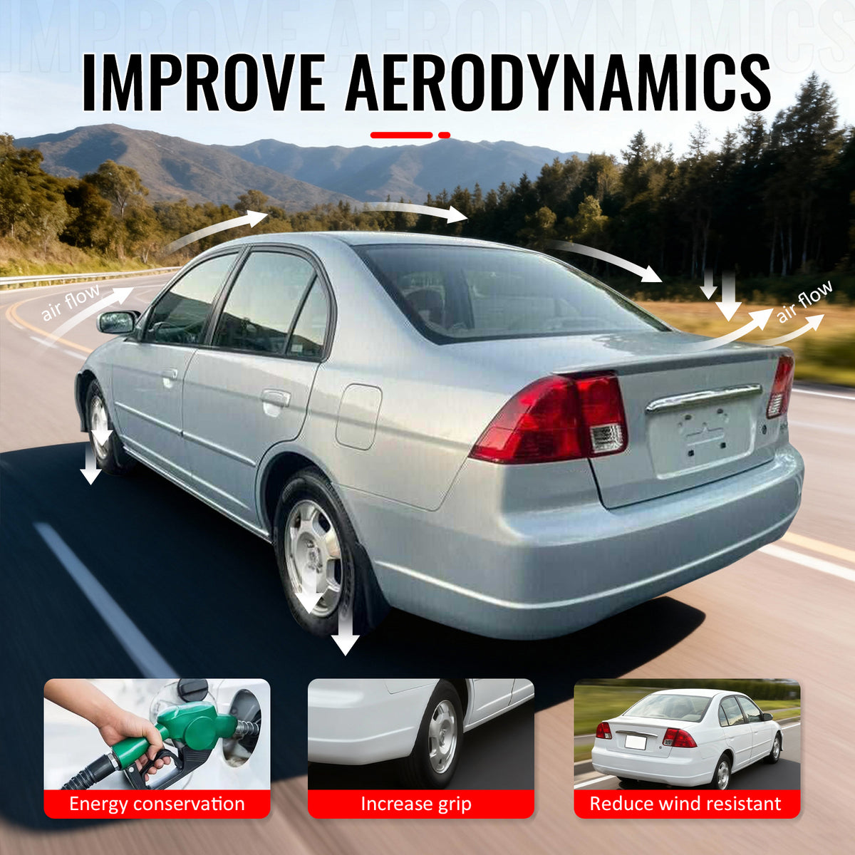 Fits 01-05 Honda Civic Sedan OE Style Rear Trunk Spoiler Rear Wing ABS