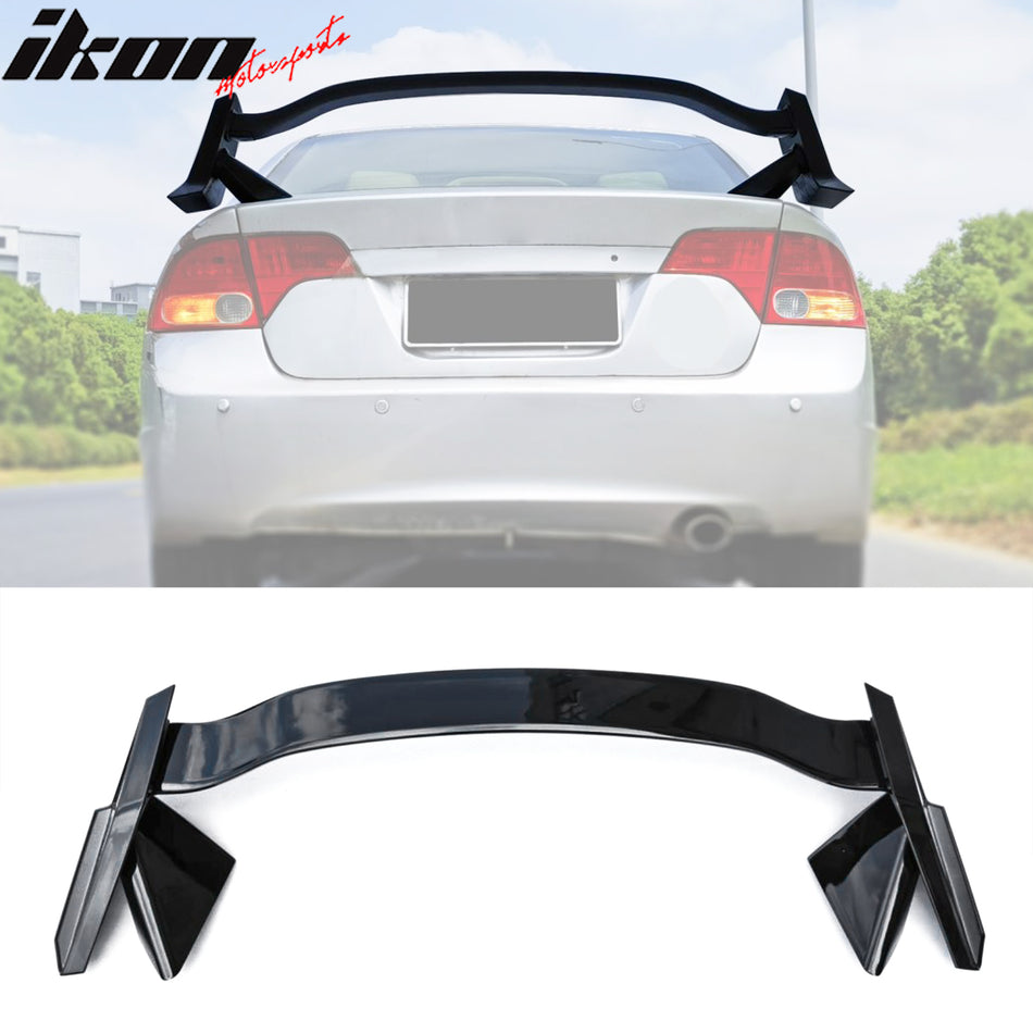 2006-2011 Honda Civic Type R Matte Black Rear Trunk Spoiler Lip ABS