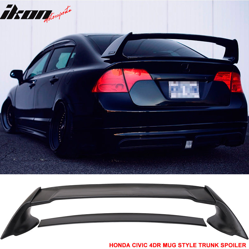 2006-2011 Honda Civic FD2 Mugen Style Unpainted Rear Spoiler Wing ABS
