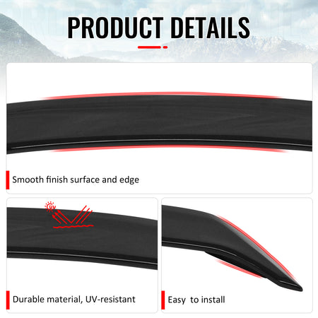 Fits 06-11 Honda Civic 8th Sedan OE Style Trunk Spoiler W/LED Light Gloss Black