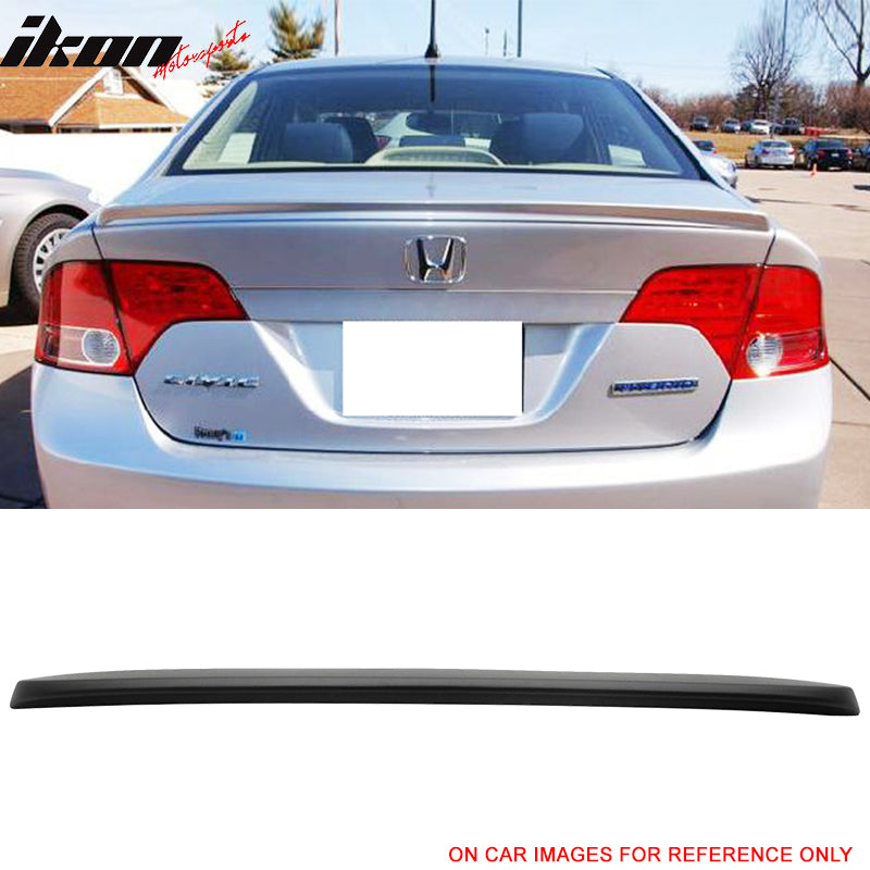 2006-2011 Honda Civic Sedan OE Style Matte Black Rear Spoiler Wing ABS