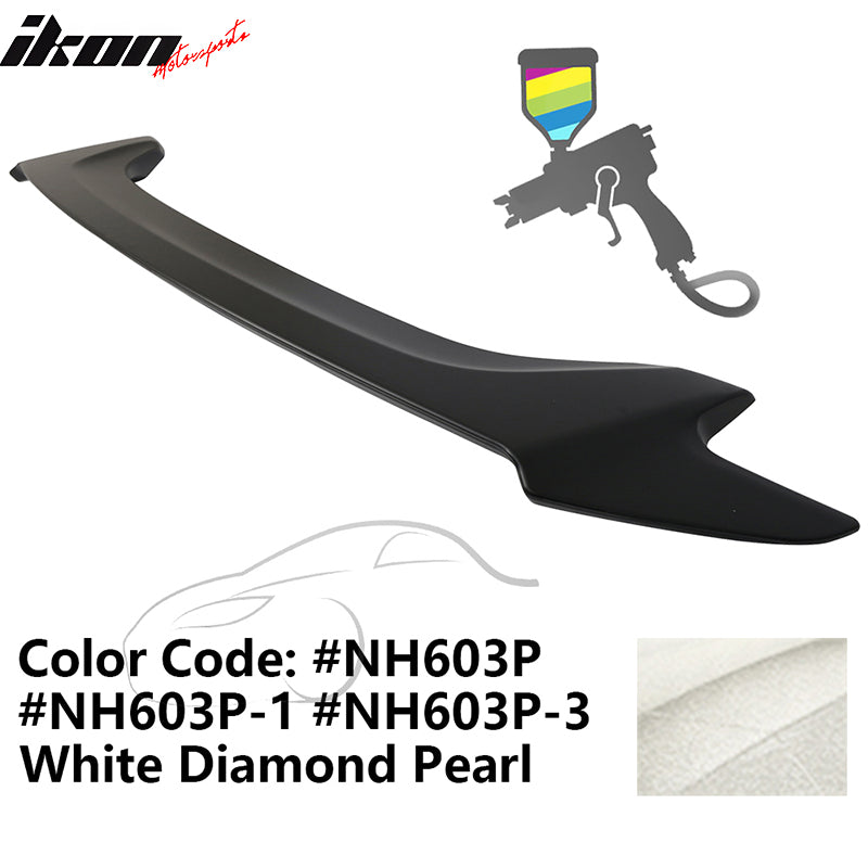 2016-2020 Honda Civic OE #NH603P White Diamond Pearl Trunk Spoiler ABS