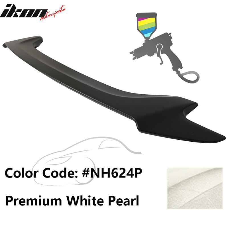 2016-2020 Honda Civic OE #NH624P Premium White Pearl Trunk Spoiler ABS