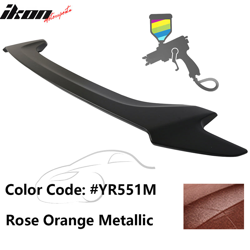 2016-2020 Honda Civic #YR551M Rose Orange Metallic Trunk Spoiler ABS