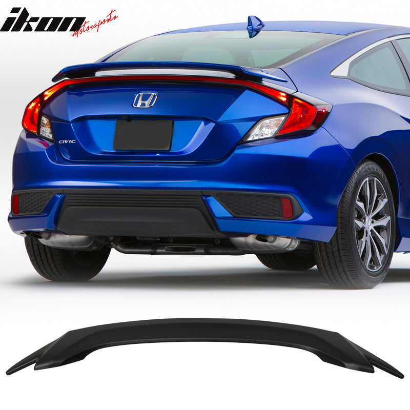 16-20 Honda Civic X 10th GEN 2Dr Coupe OE Factory Style Trunk Spoiler - ABS