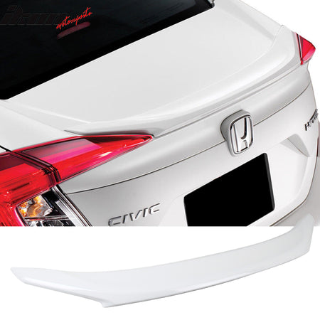 Fits 16-21 Civic X 10th Gen 4Dr JDM Sport Factory Style Trunk Spoiler