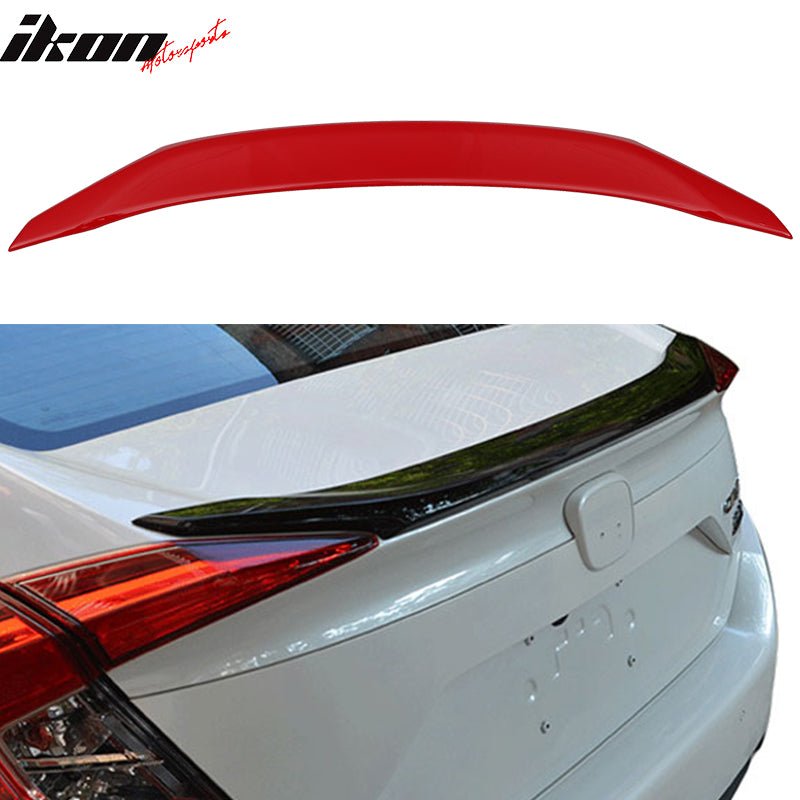 16-21 Honda Civic X Sedan 4Dr OE Rallye Red # R513 Rear Spoiler Wing