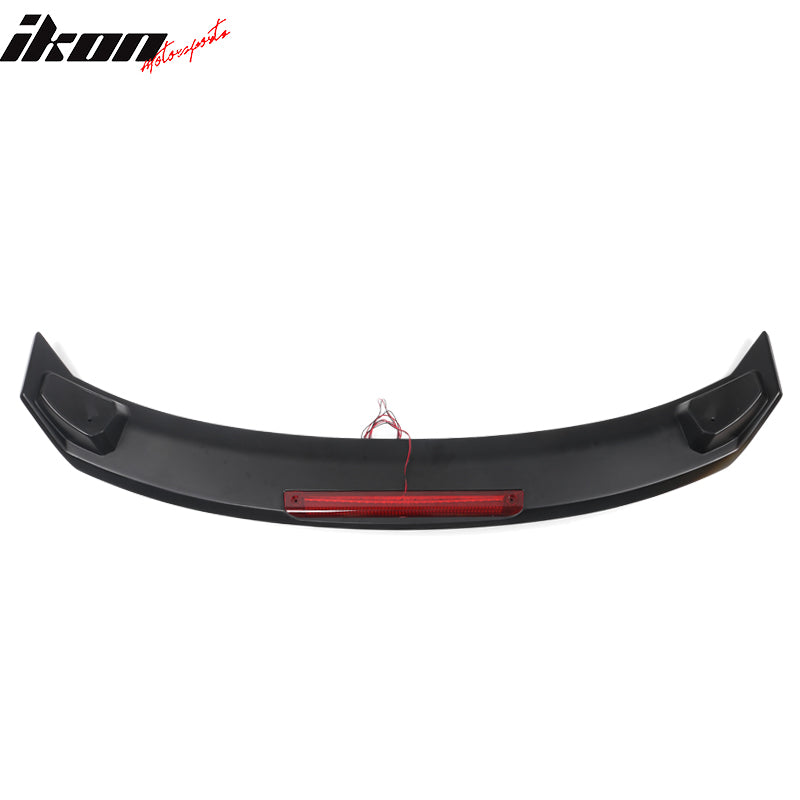 IKON MOTORSPORTS, Trunk Spoiler Compatible With 2022 Honda Civic 11th Gen Sedan 4-Door, MD Style ABS Plastic Rear Tail Trunk Wing Spoiler Lip