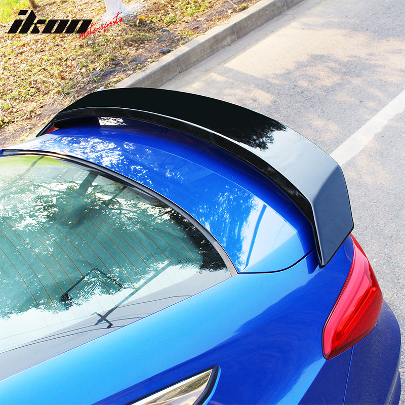 IKON MOTORSPORTS, Trunk Spoiler Compatible With 2022 Honda Civic 11th Gen Sedan 4-Door, MD Style ABS Plastic Rear Tail Trunk Wing Spoiler Lip