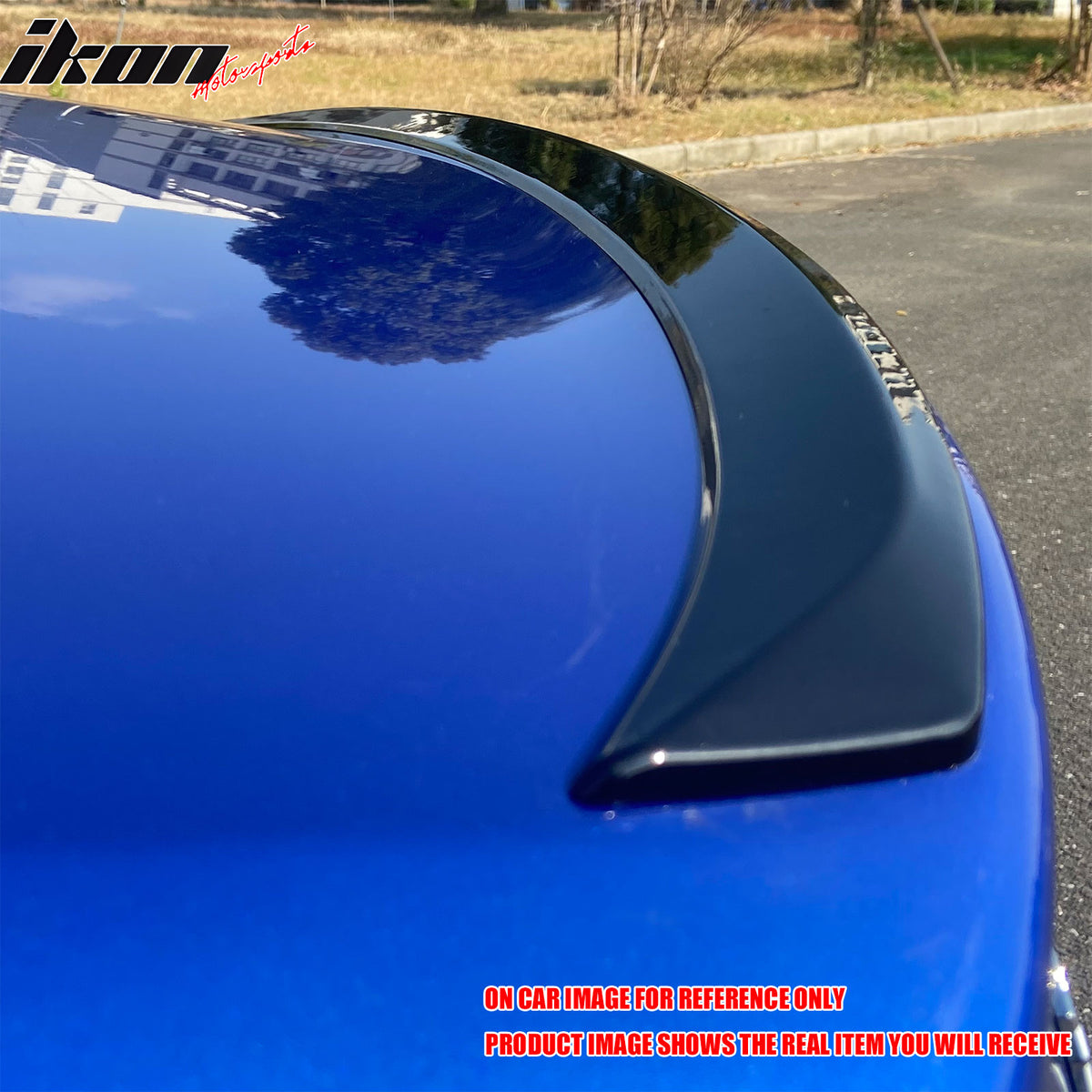 IKON MOTORSPORTS, Trunk Spoiler Compatible with 2022-2024 Honda Civic Sedan 4-Door, Sport Style ABS Rear Trunk Lid Spoiler Wing Lip