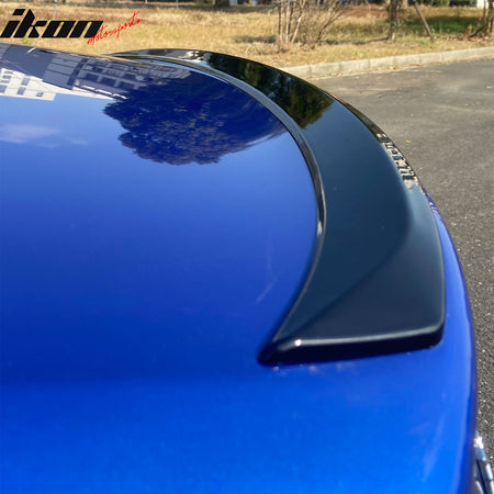 IKON MOTORSPORTS, Trunk Spoiler Compatible with 2022-2024 Honda Civic Sedan 4-Door, Sport Style ABS Rear Trunk Lid Spoiler Wing Lip